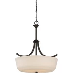 Nuvo Lighting Laguna 4 Pendant With White Glass, Aged Bronze 60-5927. Fixed Price $329.99.