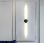Orren Ellis Minimalist Wall Lamp Led Light Sconce - Black, 26" Msrp $259.99. Fixed Price $120.00.