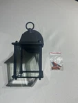 Hampton Bay 8.375 In. Black Line Voltage Outdoor Wall Light Lantern 1000 639 986. Fixed Price $12.99.
