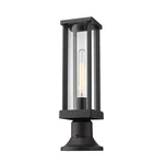 Z-lite Glenwood Light 16" Outdoor Pier Mount, Black, Clear 586PHMR-553PM-BK. Fixed Price $246.00.