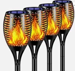 Tomcare Solar Lights 99 Led Flickering Torch Pk 4 Nib Adjustable Height. Fixed Price $49.95.