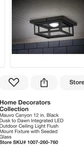 Home Decorators Collection Led Ceiling Light Fixture Glass Black 1019LM. Fixed Price $42.00.