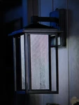 Home Decorators Mauvo Canyon 15.5 In. Black Dusk Dawn Led Outdoor Wall Light. Fixed Price $47.45.