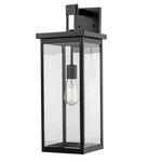Millennium Lighting 2602PBK 22" Black Outdoor Wall Sconce Clear Glass. Fixed Price $75.00.