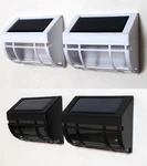 2-PK Solar Security Black/white Wall Mount Led Pathway Post Light. Fixed Price $34.99.