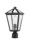 Z-lite 579PHMR Black Talbot 17"H Outdoor Single Head Post Light. Fixed Price $236.00.