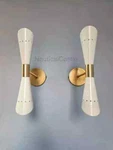 Wall Sconce Modern Mid Century Italian Light Raw Brass Finish Fixture Decor. Fixed Price $103.00.