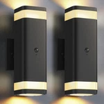 Shimr Motion Sensor Outdoor Wall Lights 2 Pack Modern Dusk To Dawn Up Down. Fixed Price $178.73.