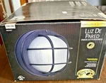Outdoor Wall Light Hampton Bay Cast Aluminum 240-238 Black 60 Watt Max 8X8X4.5IN. Fixed Price $33.00.