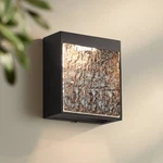 Possini Euro Sofia 8 1/2"H Black Hammered Glass Led Outdoor Wall Light. Fixed Price $124.99.