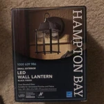Hampton Bay Black Outdoor Wall Lantern Sconce Beveled Glass 1000 639 986. Fixed Price $30.00.