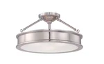 Home Decorators Grafton 3-LIGHT Brushed Nickel Semi Flush Mount Ceiling. Fixed Price $79.92.