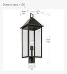 Kichler Prin 25 Inch 1 Light Outdoor Post With Clear Glass Olde Bronze. Fixed Price $200.00.