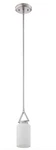 Luminance Contemporary 1-LIGHT Pendant Satin Nickel Finish F14001-53. Fixed Price $32.55.