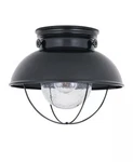Sea Gull Lighting Outdoor Flush Mount Black Clear Seeded Glass Shade 1-LIGHT. Fixed Price $79.99.