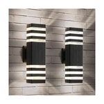 Tewei Up And Down Outdoor Lights Exterior Wall Fixture, 3-LAYER Black M.... Fixed Price $99.06.