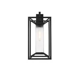 Elegant Lighting Willington 1LT 12" Outdoor Sconce, Black/clear - OD329W26BK. Fixed Price $262.00.