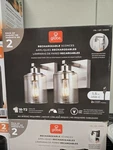 Globe 2-PACK Silver Wall Sconce Rechargeable. Brand New. Fixed Price $31.99.
