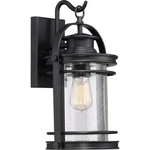 Quoizel BKR8408 Booker One Light 15" X 9" Outdoor Wall Lantern - Mystic Black. Fixed Price $275.00.