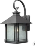 Elk Lighting 42302/1 Dark Graphite Landis Single 22"H Outdoor Wall. Fixed Price $90.00.