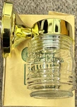 Savant 7004-2 Polished Brass Exterior Wall Light Fixture Clear Jelly Jar Glass. Fixed Price $14.95.