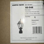 Nuvo Lighting Briton 14" Post Lantern W/ Clear Glass 60-548. Fixed Price $30.00.