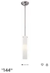 Minka Lavery 62-84 Mini Cylinder Pendant, 1-LIGHT Brushed Nickel. Fixed Price $65.00.