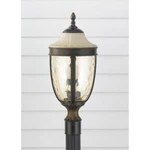 Murray Feiss Brookside 9.75" Outdoor Post Lantern Bronze, Water Glass. Fixed Price $100.00.