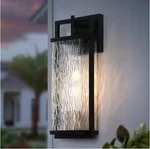 Lnc Modern Black Outdoor Wall Lantern Sconce With Textured Seeded Glass Shade. Fixed Price $67.99.