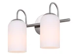 Canarm Novalee 2-LIGHT Vanity Fixture Brushed Nickel, Flat Opal Glass, Cont---. Fixed Price $42.00.