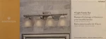 Portfolio, 4 Light Brushed Nickel Bathroom Vanity W Etched Frosted Shades. Fixed Price $44.95.