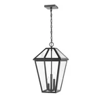 Z-lite Talbot 3 Light Outdoor Chain Mount Ceiling Fixture, Black 579CHXL-BK. Fixed Price $372.00.