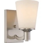 Nuvo Lighting Laguna Vanity With White Glass, Brushed Nickel 60-5821. Fixed Price $76.99.
