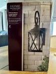 New Home Decorators Walcott Manor Large Exterior Lantern 18.75 Black Wall Light. Fixed Price $100.00.