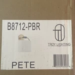Troy Lighting Pete Wall Sconce B8712-PBR Brand New!. Fixed Price $200.00.