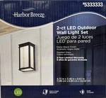 2-COUNT Harbor Breeze Matte Black Outdoor Wall Light Set Led #5333333 B3. Fixed Price $39.85.