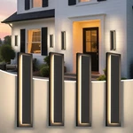 Long Black Outdoor Wall Light Exterior For House, Front Porch. Fixed Price $279.76.