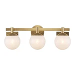 Monteaux Brooklyn 24 In Gold 3 Light Bathroom Vanity Fixture With Swirl Glass. Fixed Price $41.99.