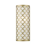 Livex Arabesque Light Ada Single Sconce, Soft Gold/wh/wh Fabric 41100-33. Fixed Price $187.96.