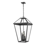 Z-lite Talbot 4 Light Outdoor Chain Mount Ceiling Fixture, Black. Fixed Price $1038.00.