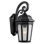 Kichler 9033 Courtyard Light 18" Tall Outdoor Wall Sconce - Black. Fixed Price $244.99.