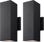 Matte Black Waterproof Outdoor Porch Light Sconce - 2 Pack. Fixed Price $149.99.