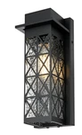 Outdoor Wall Sconce Light Fixture Hammered Glass Black Porch Walkway Lantern 13". Fixed Price $119.27.