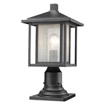 Z-lite Aspen Light Outdoor, 9X16.5", Black, Clear Seedy 554PHM-533PM-BK. Fixed Price $207.40.