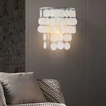 Wall Mounted Light Silver Sea Shell Shape Modern Pendent Lamp Sconce Fixture. Fixed Price $28.45.