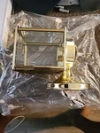 Vintage, Brass Outdoor Bracket. Clear Banded Cage. Light Fixture. New. Fixed Price $69.99.