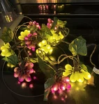 Lidore 100 Led Purple & Green String Lights. Grapevine With Clusters. Fixed Price $32.00.
