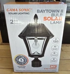 Gama Sonic Baytown Ii Solar Bulb Lamp Black Outdoor Led Landscape Light *new*. Fixed Price $99.00.