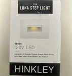 Hinkley Luna Series Led Dimmable Step Light Satin White 120V 3000K. Fixed Price $70.00.