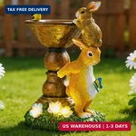 Teresa's Collections Garden Decor, Cute Family Bunny Figurines With Solar Lights. Fixed Price $34.98.